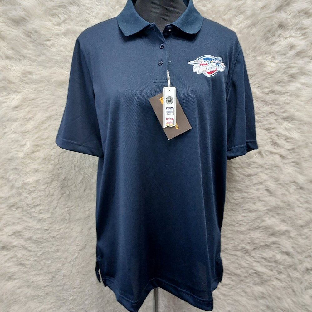 Harriton Spitfires Women's Navy Blue Collar Shirt Size L